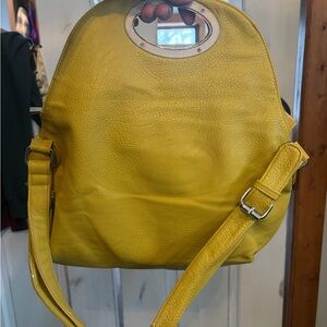 Stylish Yellow Leather Women's Bag